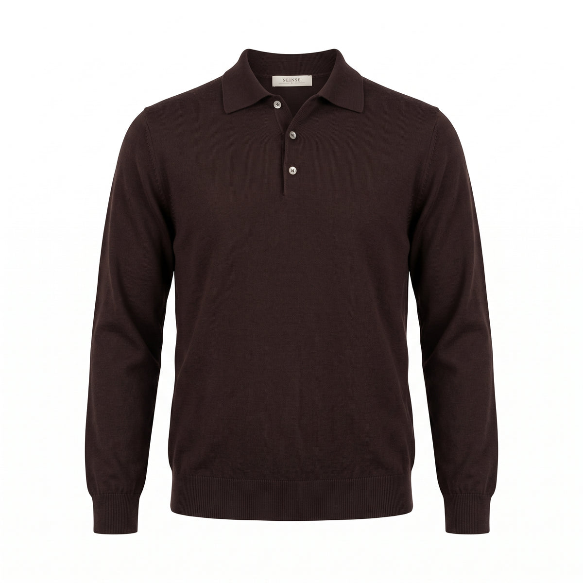 Polo in Maglia a Maniche Lunghe SEINSE Extrafine Merino