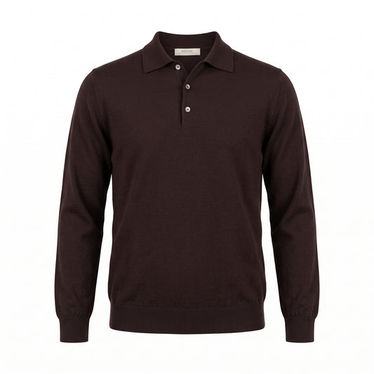 Polo in Maglia a Maniche Lunghe SEINSE Extrafine Merino