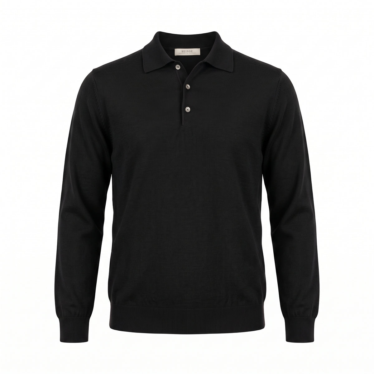 Polo in Maglia a Maniche Lunghe SEINSE Extrafine Merino