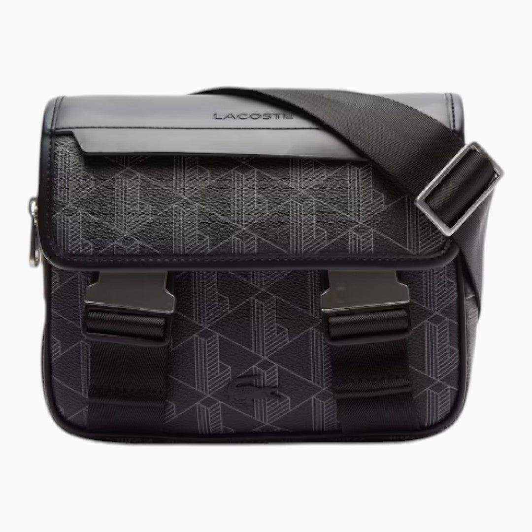 Borsa a tracolla con patta e clip The Blend - Monogram