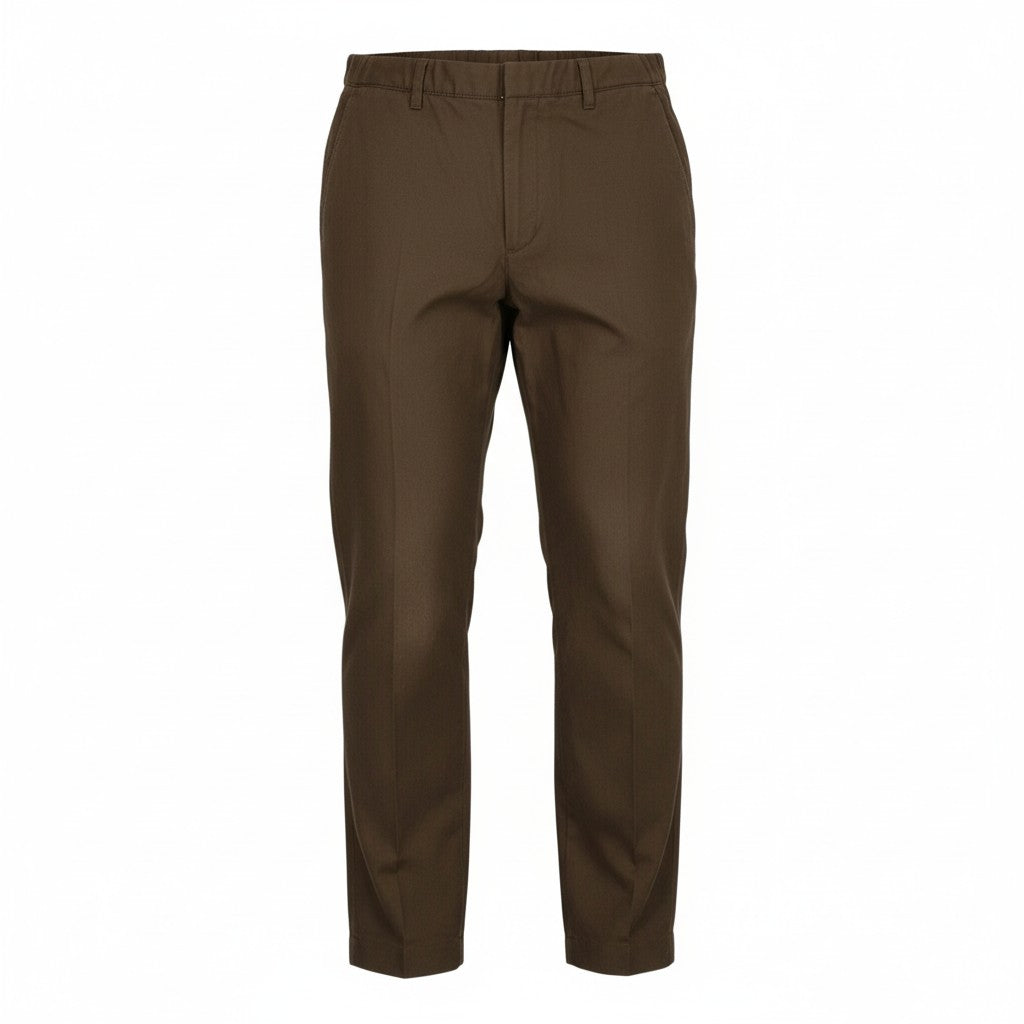 Pantalone Hamaki-Ho Regular Fit in Misto Lino con Elastico Laterale