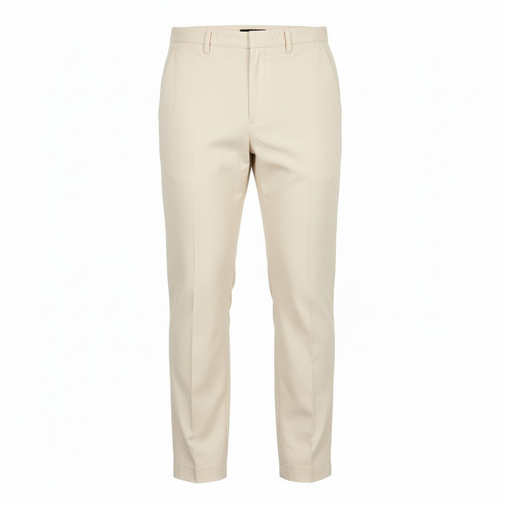 Pantalone Hamaki-Ho Regular Fit in Misto Lino con Elastico Laterale