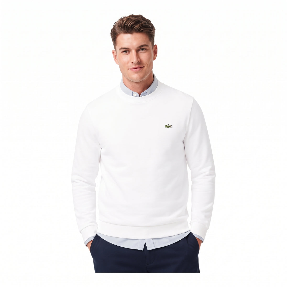 Felpa Lacoste in tessuto felpato classic fit