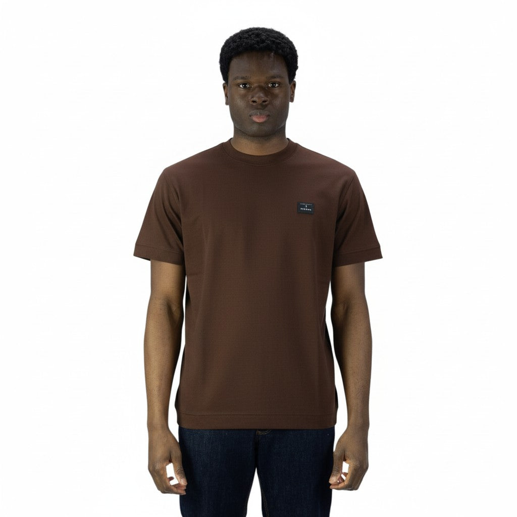 T-shirt SOLDIER patch in metallo