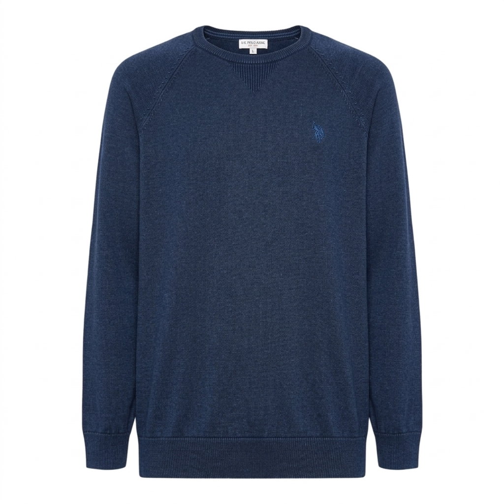 Maglia U.S. Polo Assn. - girocollo da uomo in cotone Premium Quality