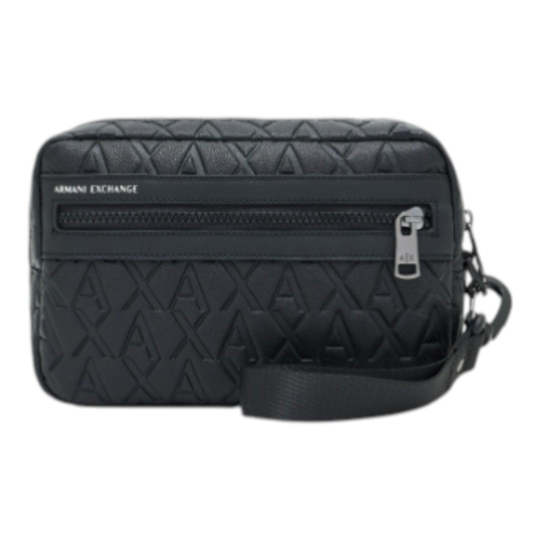 Pochette Armani Exchange in ecopelle con motivo logo