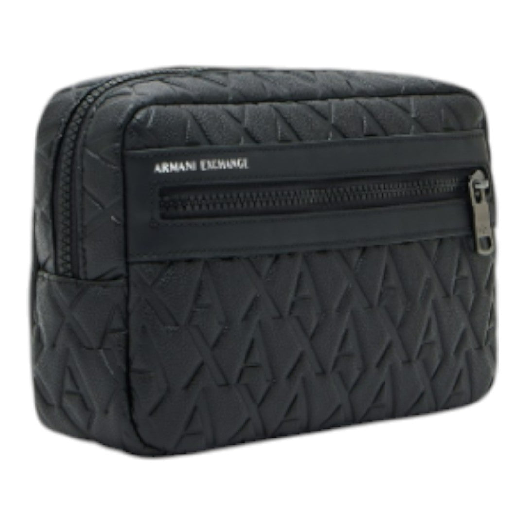 Pochette Armani Exchange in ecopelle con motivo logo