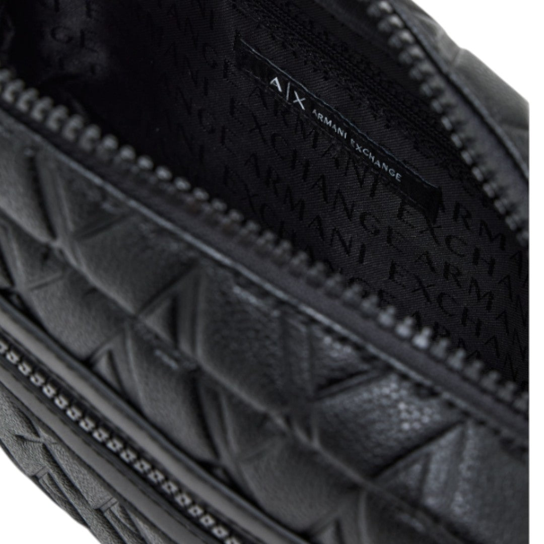 Pochette Armani Exchange in ecopelle con motivo logo