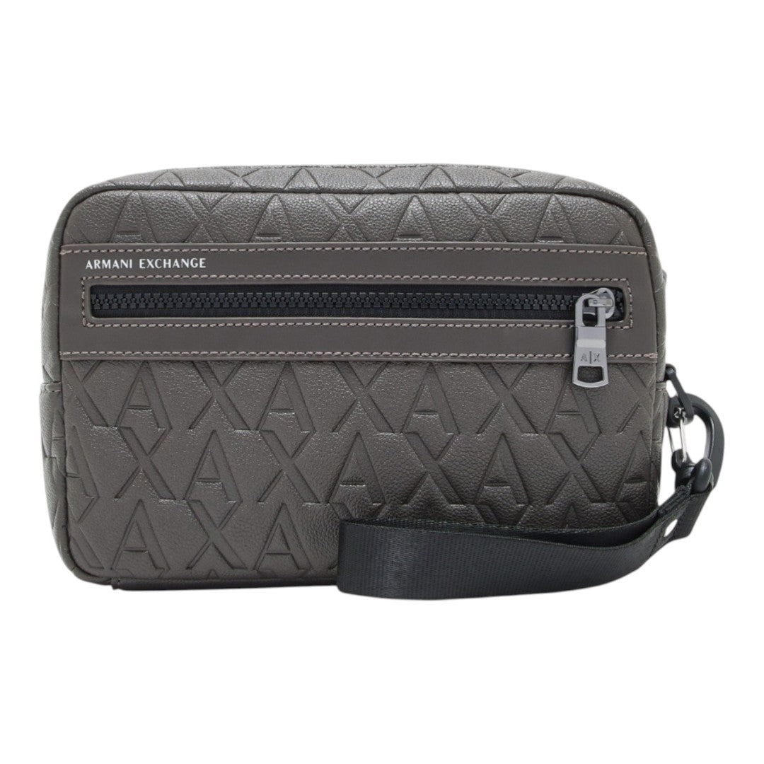 Pochette Armani Exchange in ecopelle con motivo logo