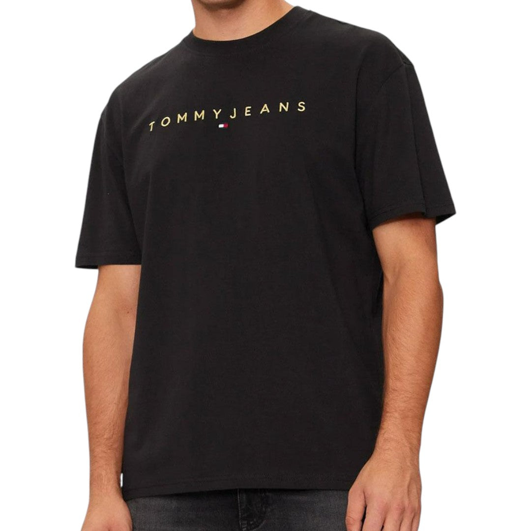 T-shirt TOMMY HILFIGER con ricamo oro