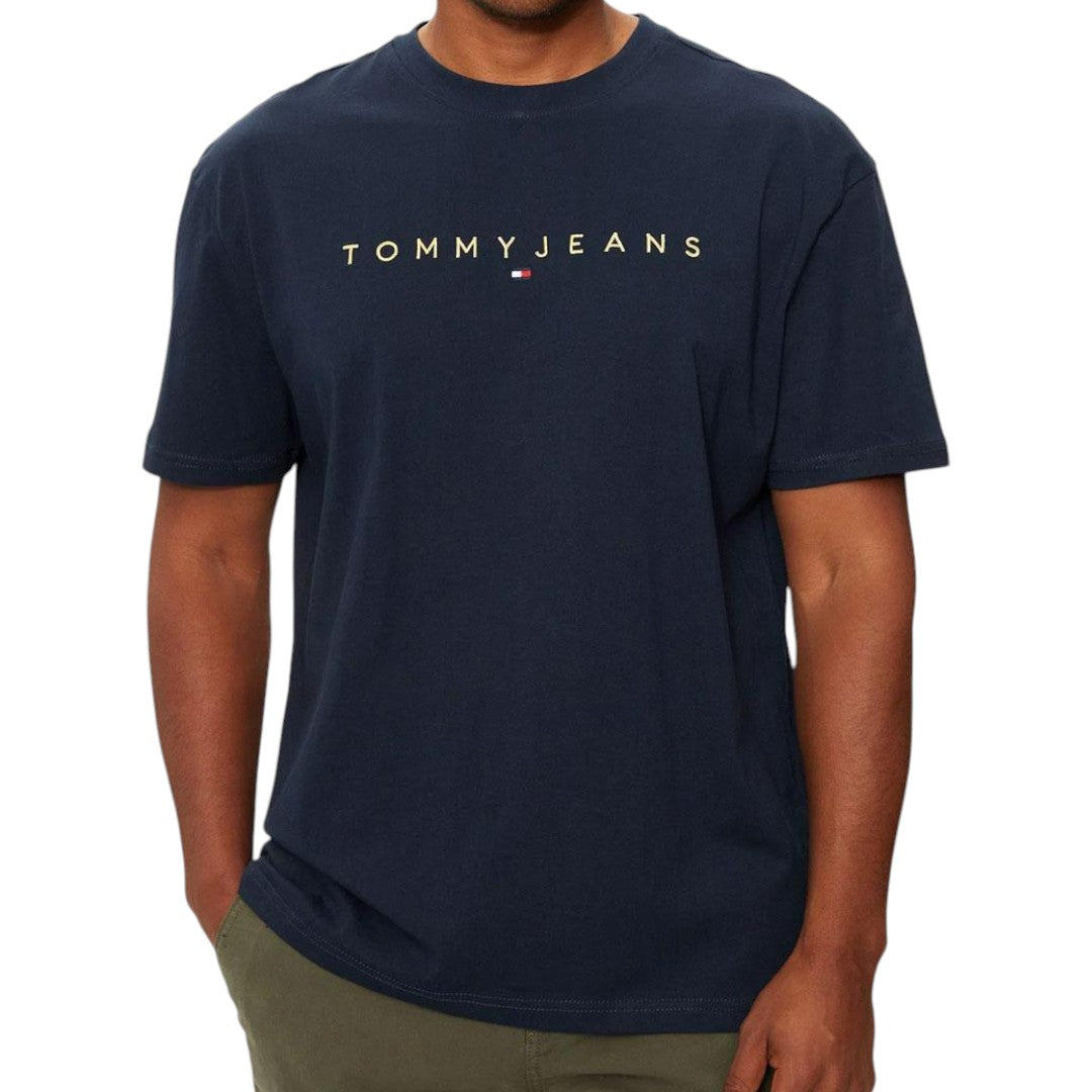 T-shirt TOMMY HILFIGER con ricamo oro