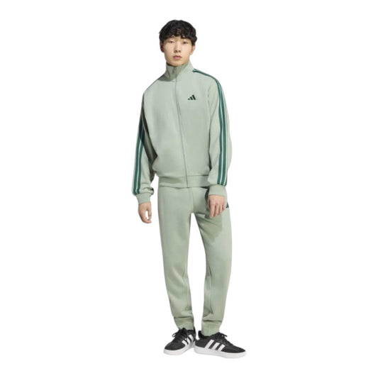 Tuta Adidas felpata 3 Stripes - verde