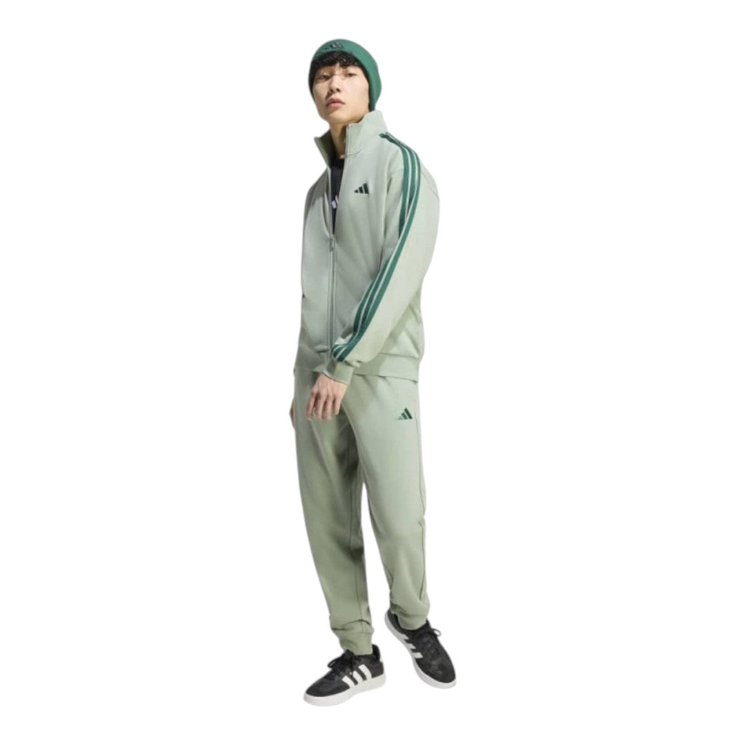 Tuta Adidas felpata 3 Stripes - verde